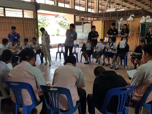 สาขาวิชาการสื่อสารสื่อใหม่,คณะวิทยาการจัดการและสารสนเทศศาสตร์,มหาวิทยาลัยพะเยา,จัดกิจกรรมลดการเกิดความรุนแรงในโรงเรียนผ่านสื่อละครหุ่นสายแบบมีส่วนร่วม,ณ,โรงเรียนฟากกว๊านวิทยาคม,ตำบลบ้านตุ่น,อำเภอเมืองพะเยา,จังหวัดพะเยา