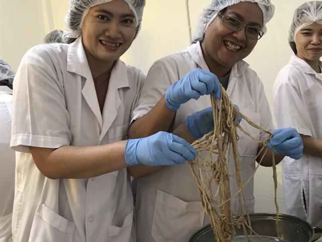 คณะเกษตรศาสตร์และทรัพยากรธรรมชาติ ม.พะเยา สาขาวิชาวิทยาศาสตร์และเทคโนโลยีการอาหาร นำผู้เรียนโครงการ นักแปรรูปเนื้อสัตว์อัจฉริยะ (Smart Meat Processors) เข้าฝึกปฏิบัติการการผลิตผลิตภัณฑ์เนื้อสัตว์แปรรูป ณ โรงงานแปรรูปผลิตภัณฑ์อาหารเพื่อสุขภาพ (ป้าหล้า) และโรงงานลูกชิ้นฟาร์มลักษณ์