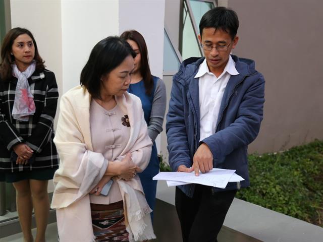 อธิการบดีมหาวิทยาลัยพะเยา ลงพื้นที่ตรวจอาคารหอพักศรีตรัง