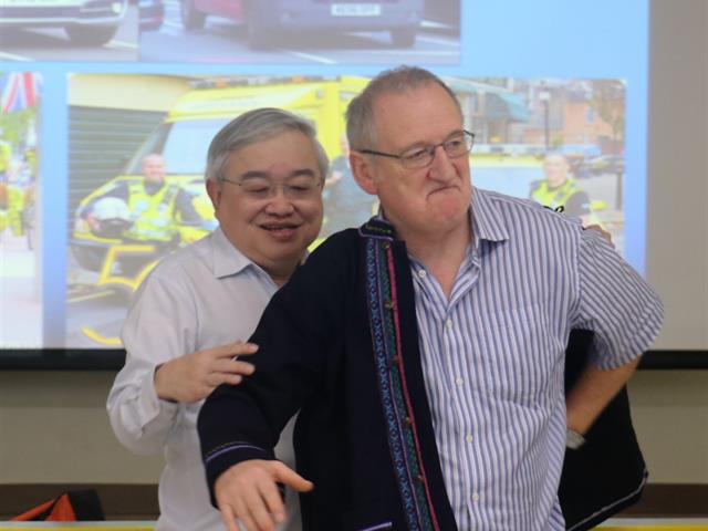 การอบรมการแลกเปลี่ยนเรียนรู้และประสบการณ์การทำงานด้านการแพทย์ฉุกเฉินเรื่อง (EMS Systems and sport medicine)