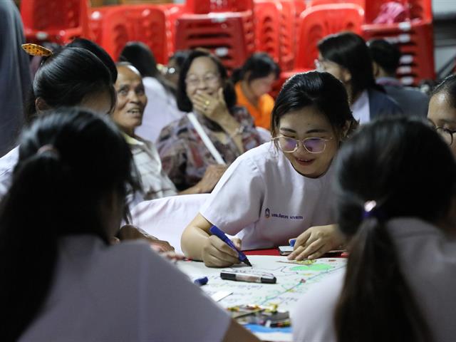 คณะทันตแพทยศาสตร์ มหาวิทยาลัยพะเยา ลงพื้นที่ถอดบทเรียนในโครงการเสริมสร้างพลังครอบครัวและชุมชน เพื่อสร้างเสริมสุขภาพช่องปากและคุณภาพชีวิตของชุมชน หมู่ 5 บ้านแม่ต๋ำบุญโยง ตำบลแม่กา อำเภอเมือง จังหวัดพะเยา 