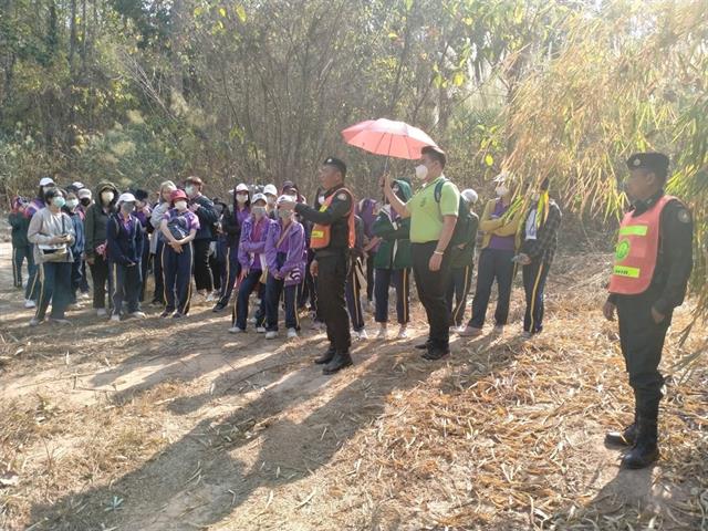 กองอาคารสถานที่มหาวิทยาลัยพะเยา นำนิสิตคณะวิทยาศาสตร์มหาวิทยาลัยพะเยา กว่า 300 คน เรียนรู้วิธีการเฝ้าระวังและวิธีการดับไฟป่า