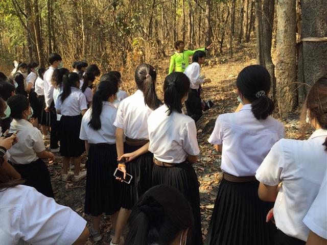 กองอาคารสถานที่มหาวิทยาลัยพะเยา นำนิสิตคณะวิทยาศาสตร์มหาวิทยาลัยพะเยา กว่า 300 คน เรียนรู้วิธีการเฝ้าระวังและวิธีการดับไฟป่า