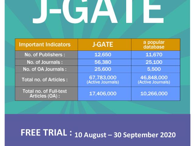 งานฐานข้อมูลออนไลน์ จากสำนักพิมพ์ J-GATE