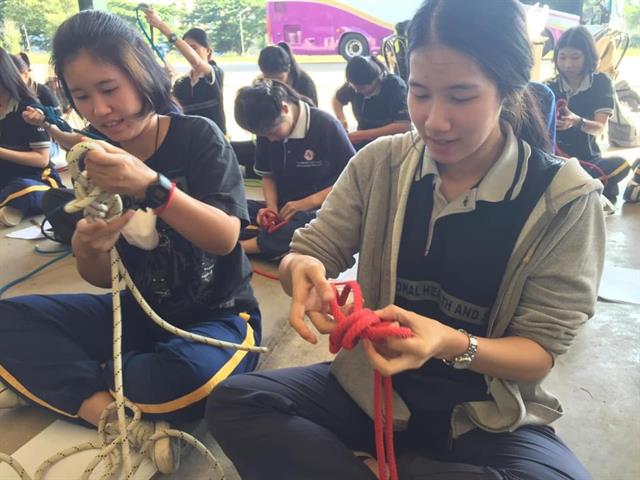 สาขาวิชาอาชีวอนามัยและความปลอดภัย จัดกิจกรรมฝึกอบรมการปฏิบัติงานบนที่สูงและการช่วยเหลือกรณีเหตุฉุกเฉิน