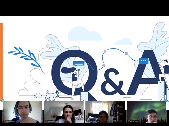 นิสิตและอาจารย์คลินิกกฎหมาย ประชุมผ่านระบบ Zoom ร่วมกับนิสิตฝึกงานและอาจารย์คณะนิติศาสตร์ มหาวิทยาลัยควีนส์แลนด์ ออสเตรเลีย 