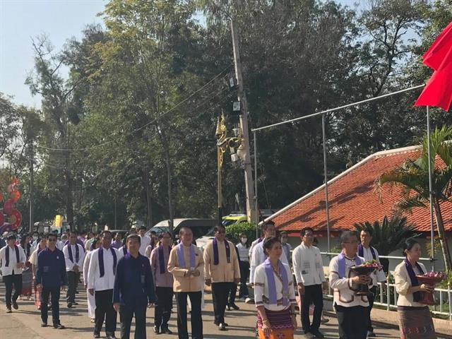 คณะสาธารณสุขศาสตร์ ร่วมสืบสานประเพณี ตานข้าวใหม่ใส่บาตรหลวง ตานข้าวทิพย์พระเจ้าตนหลวง โดยใช้ขบวนทางเรือ ภายใต้งาน"กว๊านพะเยาสายน้ำแห่งชีวิต ตานข้าวทิพย์พระเจ้าตนหลวง"
