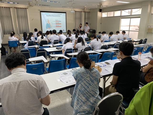 คณะเภสัชศาสตร์ มหาวิทยาลัยพะเยา นิทรรศการและการนำเสนอผลงานโครงงานวิจัยทางเภสัชศาสตร์ กระบวนการวิจัยเพื่อตอบโจทย์ปัญหา กรอบงานวิจัยตามแบบสากล