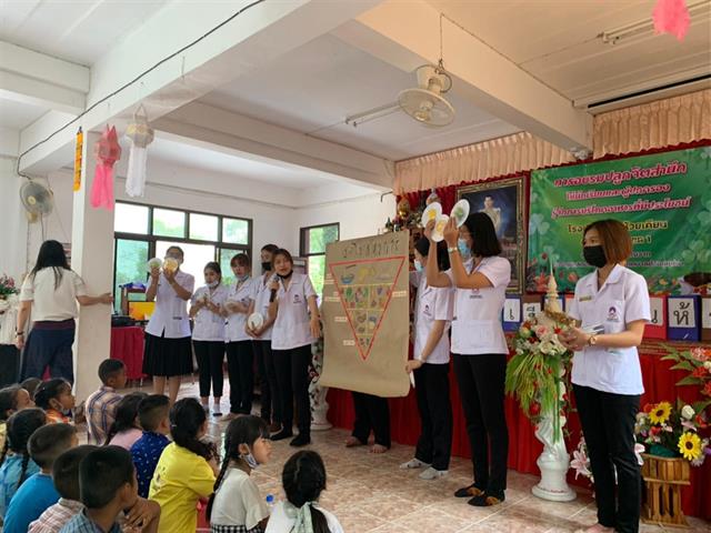 คณะสาธารณสุขศาสตร์ เข้าร่วมจัดกิจกรรมอบรมความรู้ เรื่อง “การส่งเสริมการบริโภคขนมที่นักเรียนทำขึ้นเอง เพื่อลดการบริโภคขนมซอง”  
