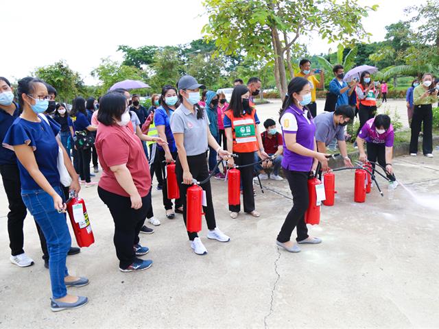  ซ้อมแผนป้องกันอัคคีภัย