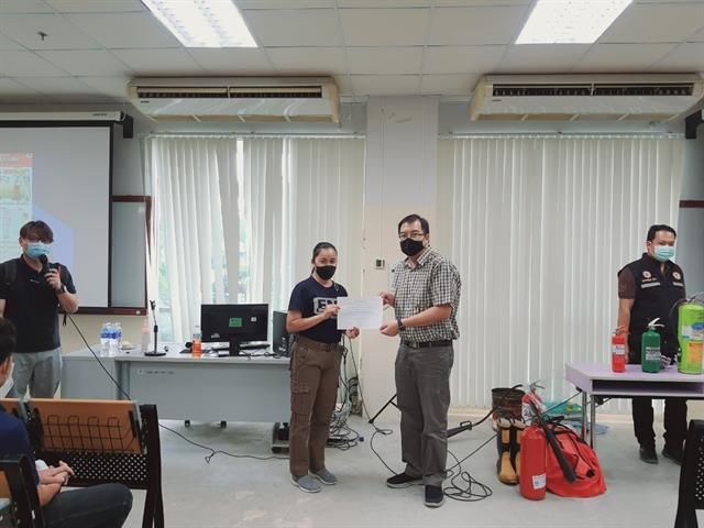 ซ้อมแผนป้องกันอัคคีภัยในสำนักงาน