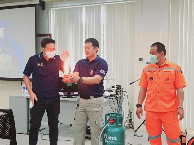 ซ้อมแผนป้องกันอัคคีภัยในสำนักงาน