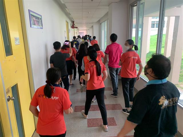 ซ้อมแผนป้องกันอัคคีภัยในสำนักงาน