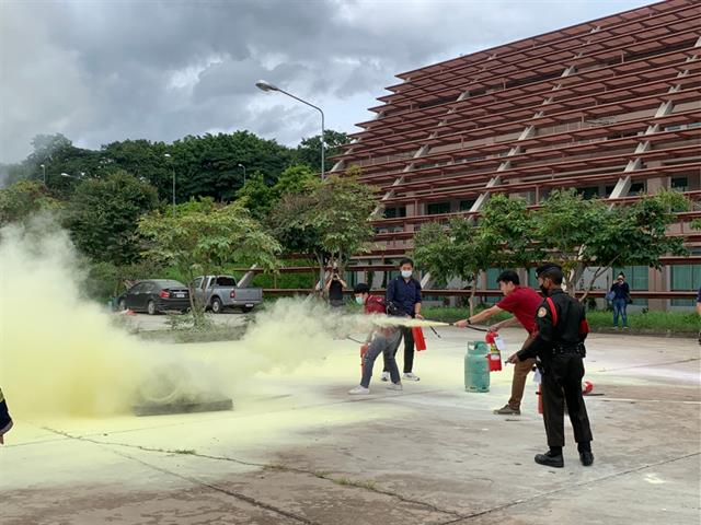 ซ้อมแผนป้องกันอัคคีภัยในสำนักงาน