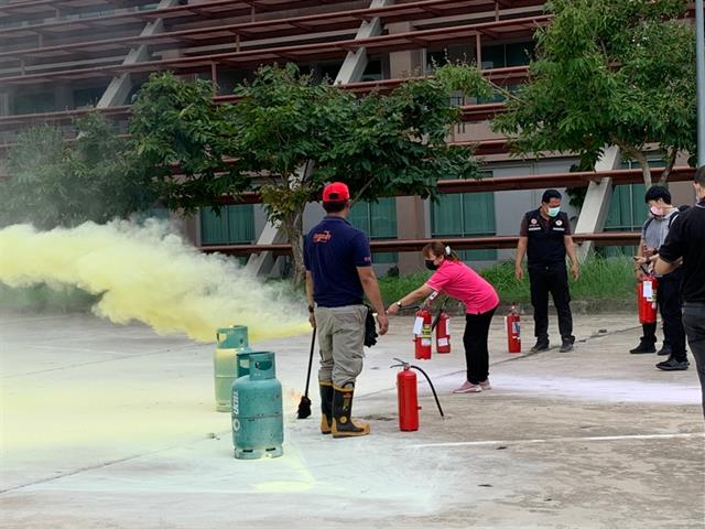 ซ้อมแผนป้องกันอัคคีภัยในสำนักงาน