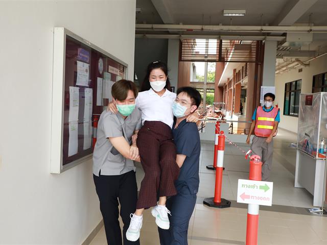 กิจกรรมซ้อมอพยพหนีไฟ โรงพยาบาลทันตกรรม คณะทันตแพทศาสตร์ มหาวิทยาลัยพะเยา 2564