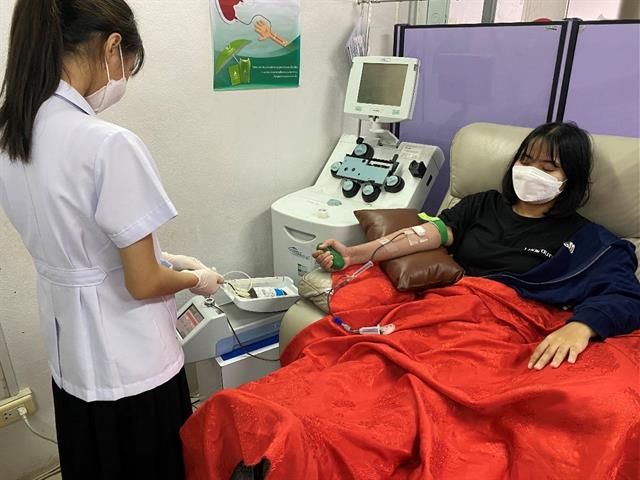 คณะสหเวชศาสตร์ มหาวิทยาลัยพะเยา รับบริจาคโลหิต