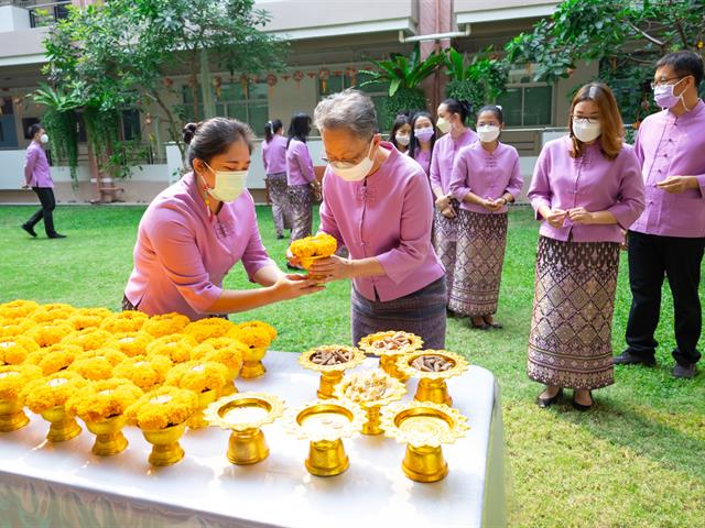 คณะศิลปศาสตร์จัดโครงการทำบุญคณะ สุขสะหรีปี๋ใหม่เมือง ประจำปี 2565