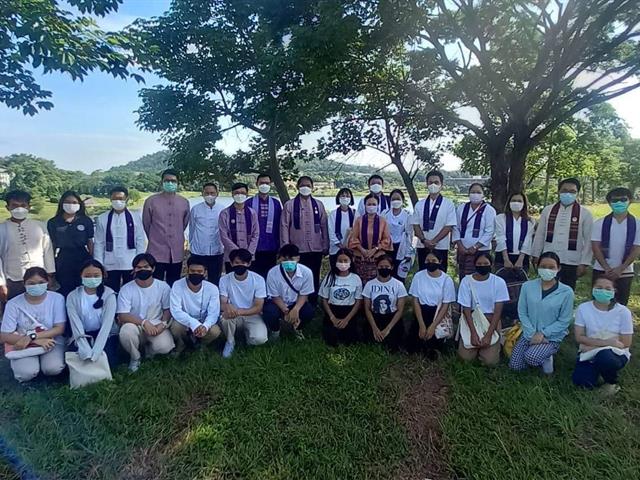 คณะสาธารณสุขศาสตร์ มหาวิทยาลัยพะเยา เข้าร่วมกิจกรรม ตักบาตรน้องใหม่และกิจกรรมมหกรรมจิตอาสา
