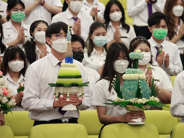 คณะสหเวชศาสตร์ มหาวิทยาลัยพะเยา จัดพิธีไหว้ครู คณะสหเวชศาสตร์ ประจำปีการศึกษา 2565 ณ อาคาร 99 ปี พระอุบาลีคุณูปมาจารย์ (ปวง ธ มมปญโญ) มหาวิทยาลัยพะเยา