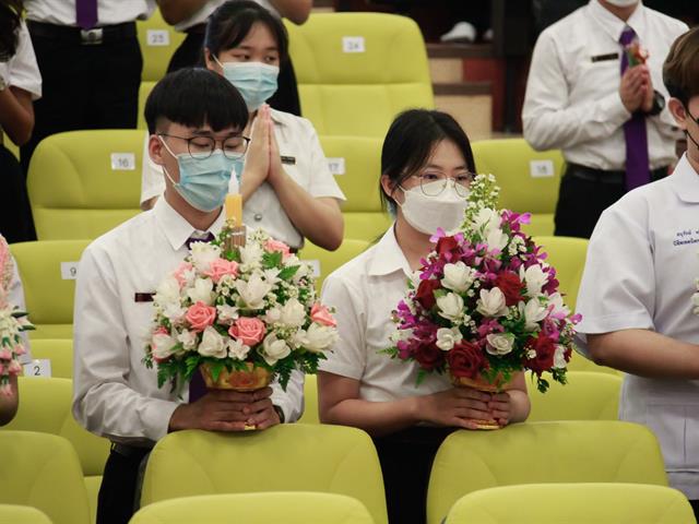 คณะสหเวชศาสตร์ มหาวิทยาลัยพะเยา จัดพิธีไหว้ครู คณะสหเวชศาสตร์ ประจำปีการศึกษา 2565 ณ อาคาร 99 ปี พระอุบาลีคุณูปมาจารย์ (ปวง ธ มมปญโญ) มหาวิทยาลัยพะเยา