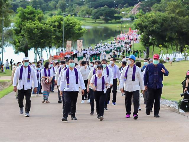 วิทยาลัยการศึกษา ร่วมโครงการพิธีบวงสรวงสมเด็จพระนเรศวรมหาราชและประเพณีเดินเข้า ม. ประจำปีการศึกษา 2565