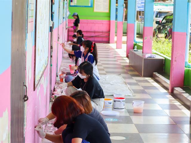 วิทยาลัยการศึกษา ดำเนินกิจกรรมค่ายนิสิตครูจิตอาสาพัฒนาชุมชน ณ โรงเรียนบ้านโพธิ์ทอง อำเภอดอกคำใต้ จังหวัดพะเยา 