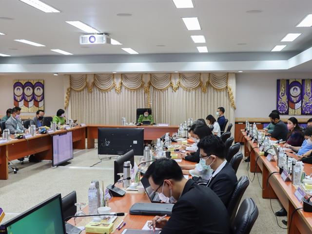 กองแผนงาน จัดประชุมคณะกรรมการดำเนินงานบริหารความเสี่ยงฯ ครั้งที่ 7 (3/2565) เพื่อกำกับติดตามการดำเนินงานด้านการบริหารความเสี่ยงและการควบคุมภายใน รอบ 12 เดือน ประจำปีงบประมาณ พ.ศ. 2565 และแผนบริหารจัดการความเสี่ยงฯ ประจำปีงบประมาณ พ.ศ. 2566