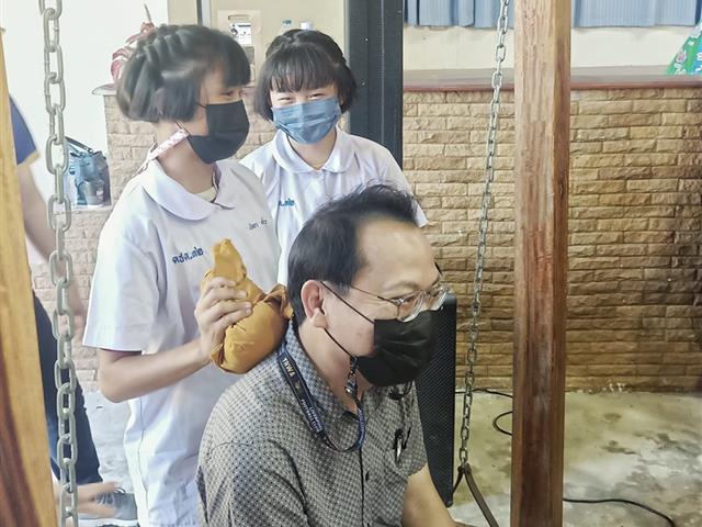 คณะสาธารณสุขศาสตร์ ได้ดำเนินกิจกรรมประเมิน "โครงการลูกประคบสมุนไพรสูตรผสมข้าวไรซ์เบอรี่ลดความเมื่อยล้าจากการทำงาน"