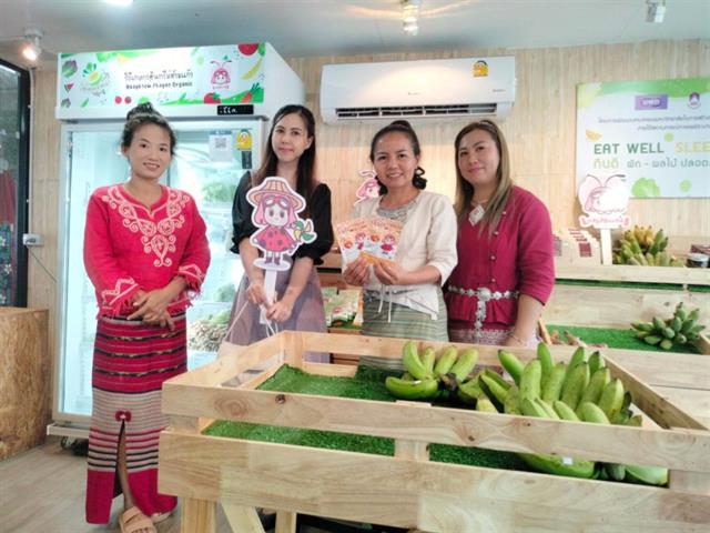 ศูนย์การเรียนรู้เกษตรอินทรีย์ กลุ่มวิสาหกิจวิถีเกษตร ภายใต้สังกัดของคณะนิติศาสตร์ มหาวิทยาลัยพะเยา เปิดร้าน วิถีเกษตรอินทรีย์ห้วยแก้วณ ตลาดสดท่าวังทอง