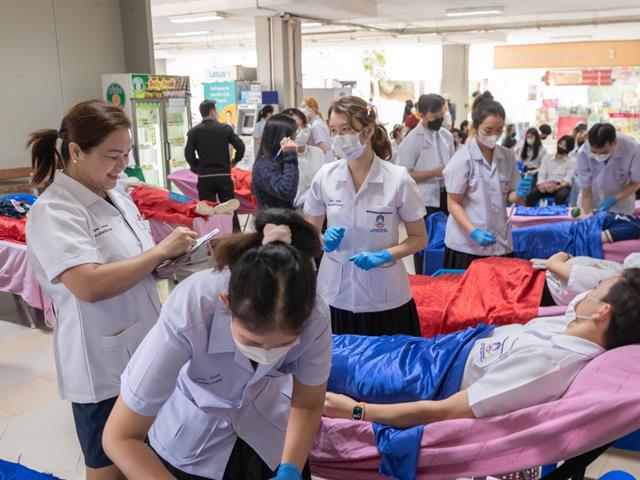 คณะสหเวชศาสตร์ มหาวิทยาลัยพะเยา สาขาเทคนิคการแพทย์ บริจาคโลหิต