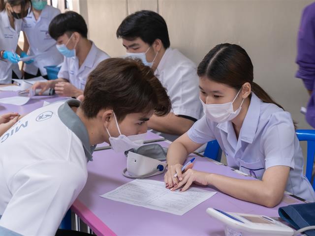 คณะสหเวชศาสตร์ มหาวิทยาลัยพะเยา สาขาเทคนิคการแพทย์ บริจาคโลหิต
