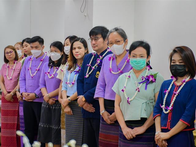 วิทยาลัยการศึกษา ดำเนินโครงการทำบุญวิทยาลัยการศึกษาและกิจกรรมประเพณีสงกรานต์ รดน้ำดำหัว ผู้บริหารและผู้อาวุโส ประจำปี พ.ศ. 2566