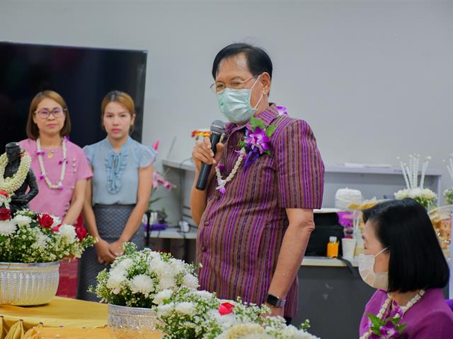 วิทยาลัยการศึกษา ดำเนินโครงการทำบุญวิทยาลัยการศึกษาและกิจกรรมประเพณีสงกรานต์ รดน้ำดำหัว ผู้บริหารและผู้อาวุโส ประจำปี พ.ศ. 2566