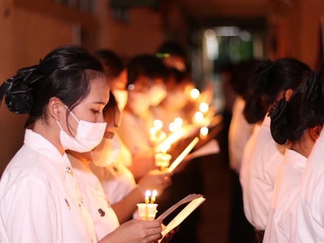 คณะสาธารณสุขศาสตร์ จัดกิจกรรมพิธบายศรีสู่ขวัญ "ฮับขวัญน้อง ฮ้องขวัญเจ้า เข้าเฮือนสาสุขฯ" และพิธีเทียน ประจำปีการศึกษา 2566