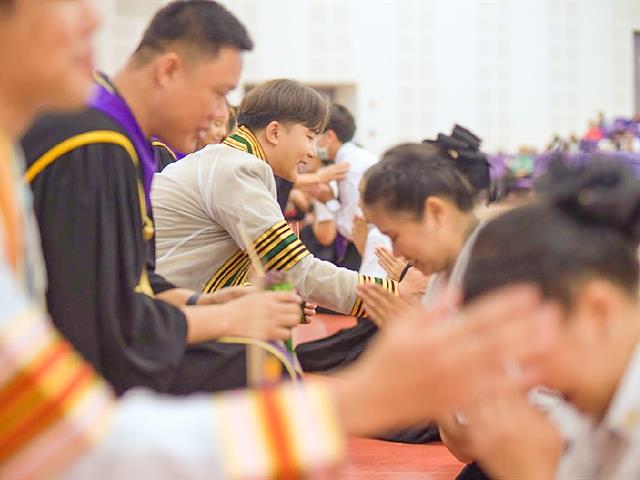 The white coat and pinning ceremony for community health students in academic year 2023