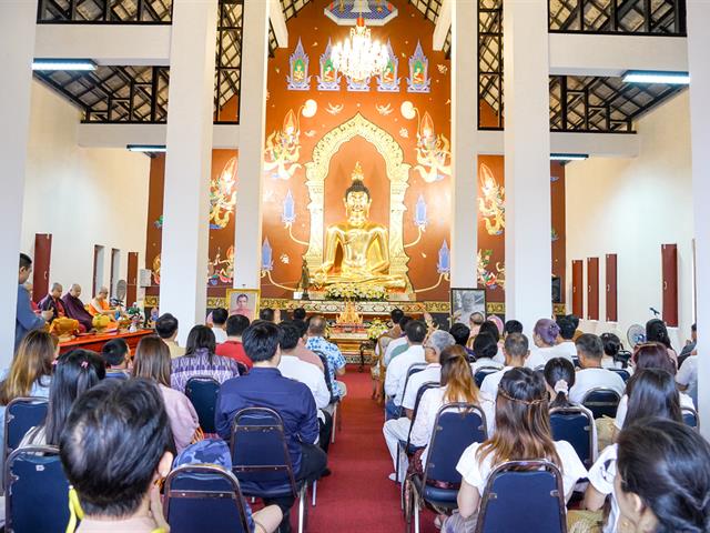 School of Education participates in the traditional activity of Tak Bat Devo and Chak Phra Festivals in the year 2023 