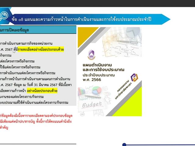คณะศิลปศาสตร์ มหาวิทยาลัยพะเยา เข้าร่วมประชุมคณะทำงานด้านคุณธรรมและความโปร่งใสฯ ครั้งที่ 1/2567