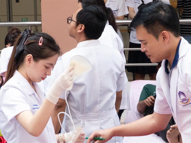 สาขาวิชาเทคนิคการแพทย์ คณะสหเวชศาสตร์ ร่วมกับงานธนาคารเลือด โรงพยาบาลพะเยา จัดกิจกรรม “การรับบริจาคโลหิต”