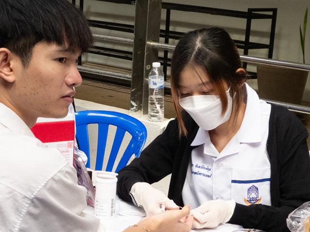 สาขาวิชาเทคนิคการแพทย์ คณะสหเวชศาสตร์ ร่วมกับงานธนาคารเลือด โรงพยาบาลพะเยา จัดกิจกรรม “การรับบริจาคโลหิต”