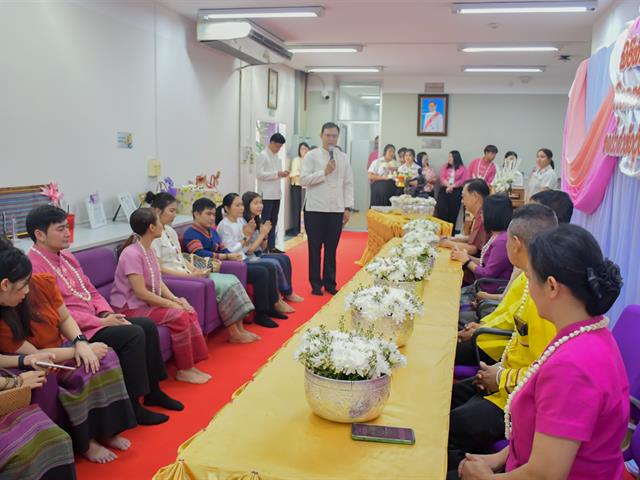 วิทยาลัยการศึกษา ดำเนินโครงการพิธีทำบุญครบรอบ 10 ปี วิทยาลัยการศึกษาและกิจกรรมประเพณีสงกรานต์รดน้ำดำหัวผู้บริหารและผู้อาวุโส ประจำปี 2567