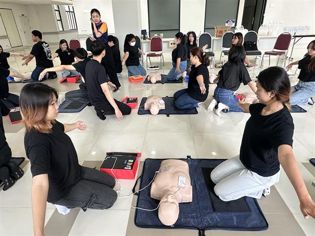 คณะวิศวกรรมศาสตร์ มพ. จัดกิจกรรมอบรมให้ความรู้เบื้องต้นเกี่ยวกับการปฐมพยาบาล
