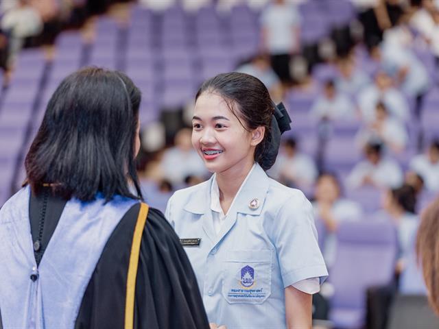 สาขาวิชาอนามัยชุมชน มพ. จัดกิจกรรมเกียรติยศ มอบเข็มพระบิดา เสื้อกาวน์ & กิจกรรมพิธีน้อมวันทา จริยา บูชาครู ประจำปีการศึกษา 2567