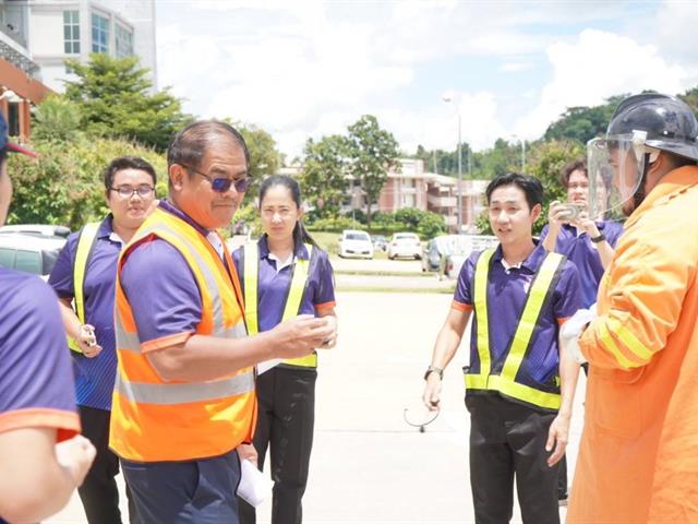 คณะสาธารณสุขศาสตร์ จัดกิจกรรมอบรมเชิงปฏิบัติการ “ฝึกซ้อมการอพยพหนีไฟ และตอบโต้เหตุฉุกเฉิน” 