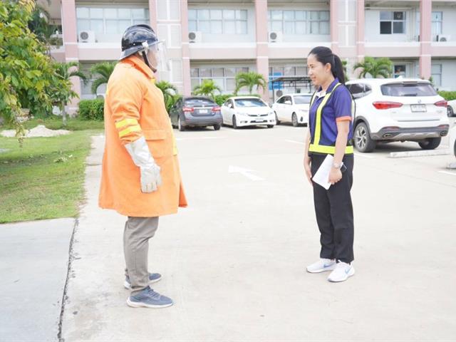 คณะสาธารณสุขศาสตร์ จัดกิจกรรมอบรมเชิงปฏิบัติการ “ฝึกซ้อมการอพยพหนีไฟ และตอบโต้เหตุฉุกเฉิน” 