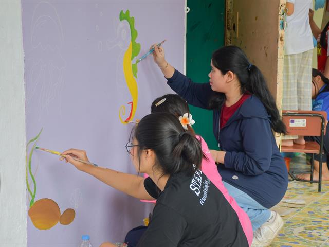 School of Education conducted the volunteer activities to develop Ban Santisuk School, Khun Khuan, Pong District, Phayao