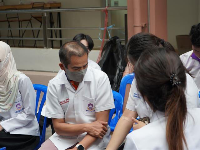 การรับบริจาคโลหิตร่วมกับกิจกรรมกยศ.รวมใจปันโลหิต ต่อชีวิตเพื่อนมนุษย์ ปีที่ 12
