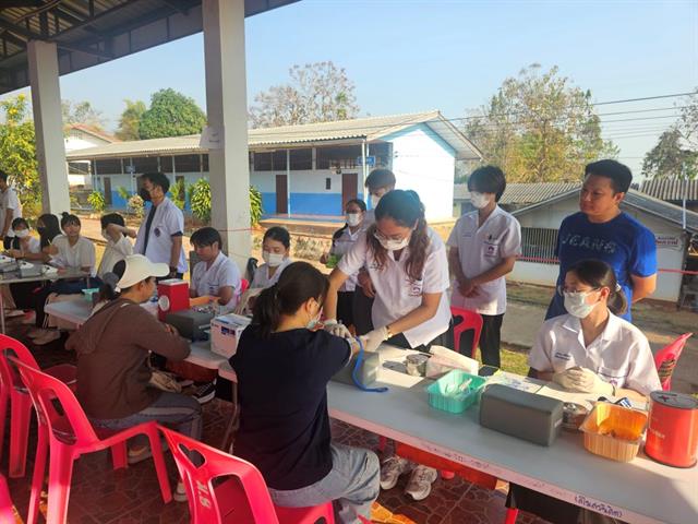 คณะสหเวชศาสตร์ ออกหน่วยตรวจสุขภาพชุมชน ณ โรงเรียนเจริญใจ อ.แม่ใจ จ.พะเยา