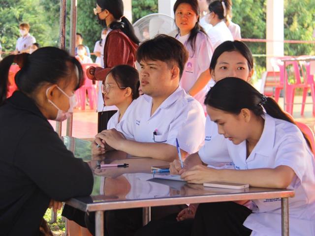 คณะสหเวชศาสตร์ ออกหน่วยตรวจสุขภาพชุมชน ณ โรงเรียนเจริญใจ อ.แม่ใจ จ.พะเยา