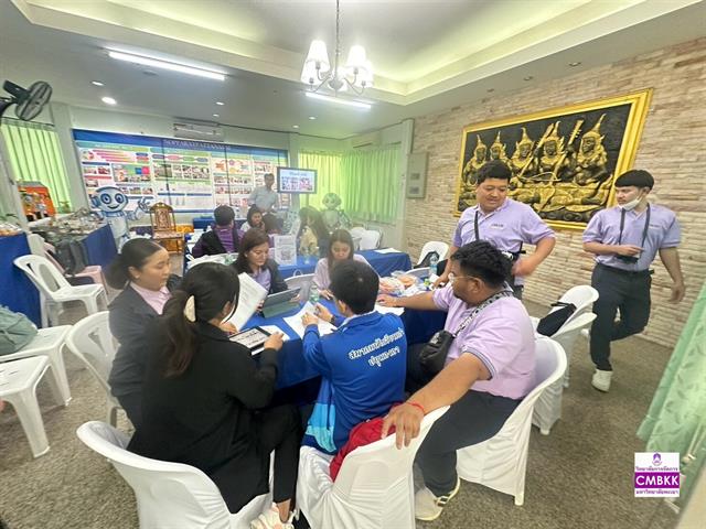 วิทยาลัยการจัดการ หลักสูตรการศึกษามหาบัณฑิต กิจกรรมการฝึกปฏิบัติการภาคสนามเข้ากับกระบวนการเรียนรู้ในรายวิชา ณ ชุมชนบางกระดี่ และโรงเรียนนพรัตน์พัฒนศาสตร์ บางกระดี่ กรุงเทพมหานคร